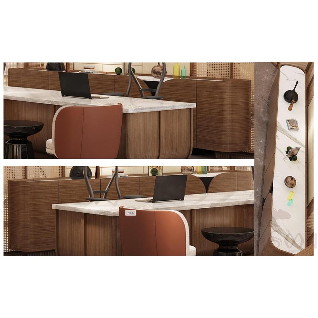 Reception Back Cabinet, L390*W59.5*H75 cm