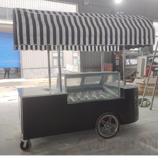 Ice Cream Cart/Trolley, 1020W, L2470*W1180*H2360mm