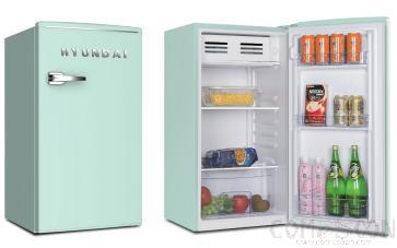 Single Door Mini Fridge, Green, 455*425*860mm, 90L