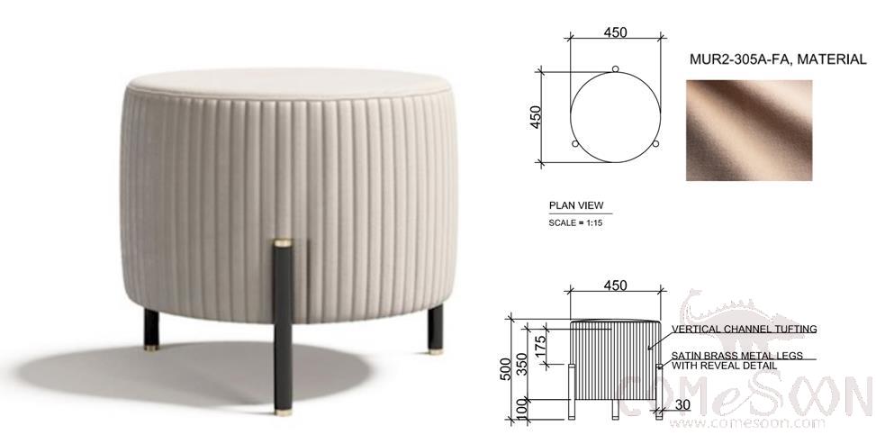 Dry Vanity Stool, φ45*H50 cm