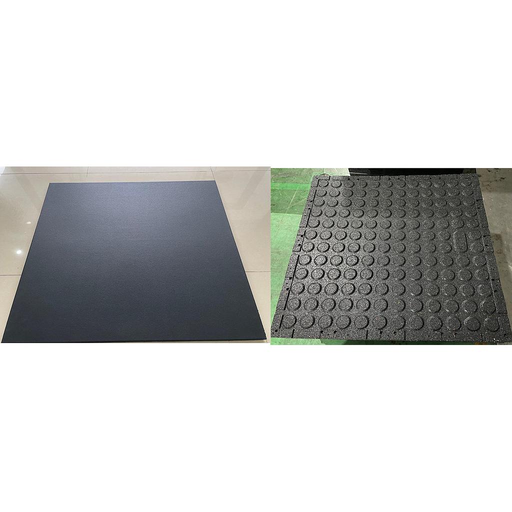 Premium Composite Rubber Floor Mats, L100*W100*T2.5 cm , Gym mat