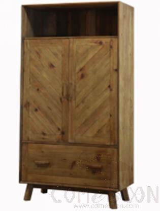 One Drawer Double Door Wardrobe, L106*W55*H200 cm