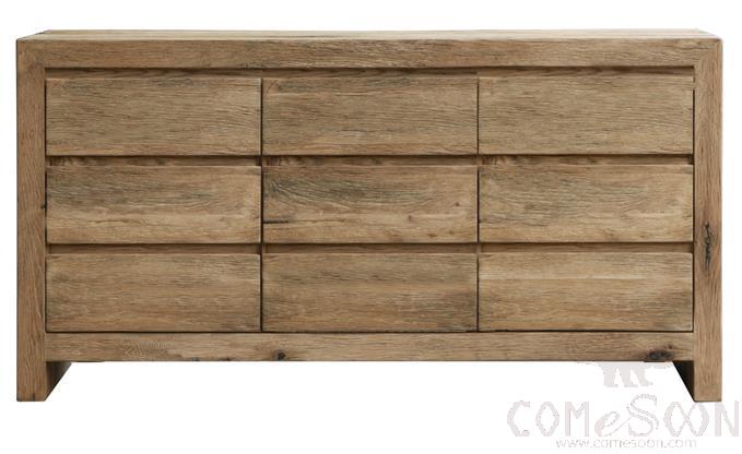 Nine-Drawer Chest, Old Oak, L161*W48*H90 cm