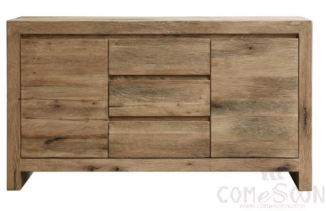 Two Door Three Drawer Sideboard, Old Oak, L160*W48*H90 cm