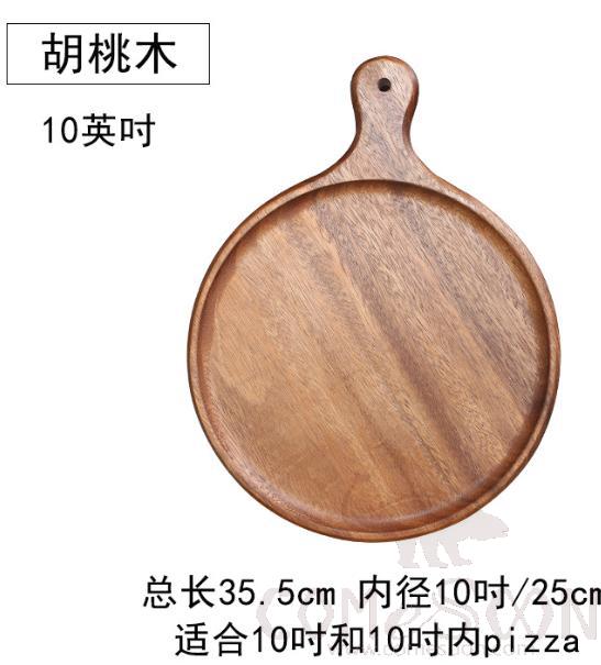 Walnut Pizza Tray, 10&quot;, L35.5cm