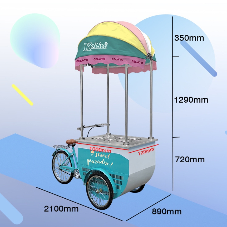 IIce cream Trolley With Bike, L2080*W900*H2400mm, 185W