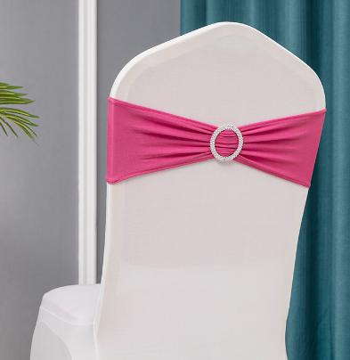 Chair Cover Band-Spandex-Rose red