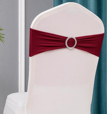 Chair Cover Band-Spandex-Bordeaux red
