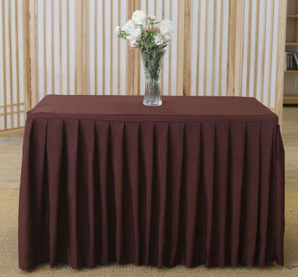 Table Skirting(120*45+75cm)-Dark brown