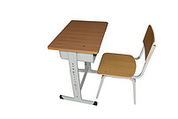 Single adjustable desk and chair
