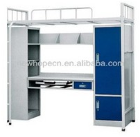 School metal bed with locker