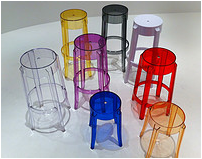 Clear barstool