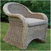 Toronto arm chair grey rattan