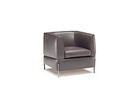 Black leather armchair
