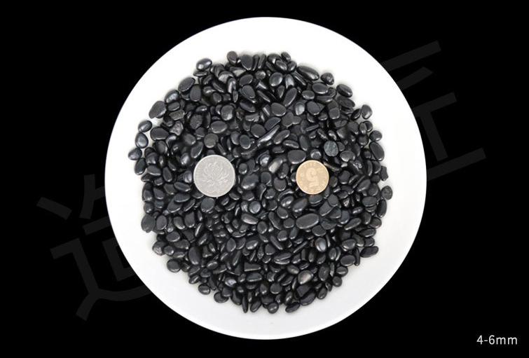 High Gloss Black Pebbles,Diameter 4-6mm