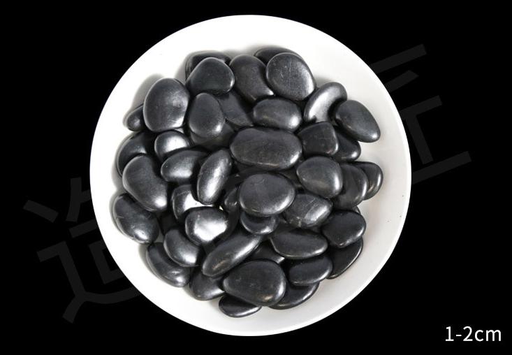 High Gloss Black Pebble,Diameter 10-20mm