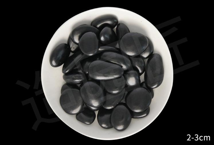High Gloss Black Pebble,Diameter 20-30mm