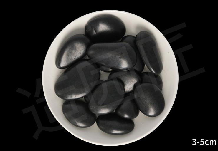 High Gloss Black Pebble,Diameter 30-50mm