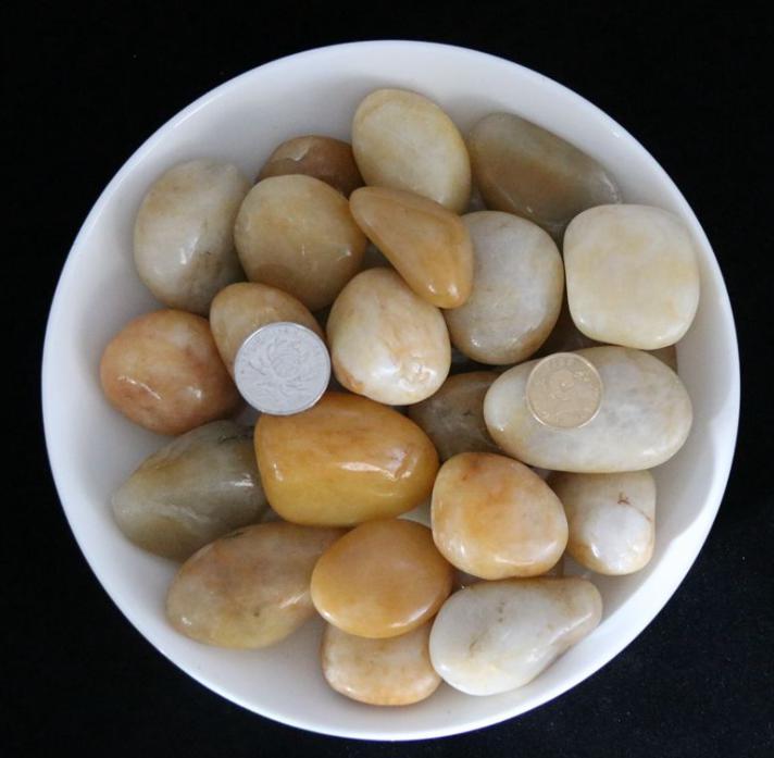 High Gloss Yellow Pebble,Diameter 8-10mm