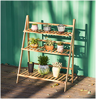 Bamboo flower stand folding free installation