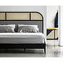 Rattan solid wood bed frame-180*200cm