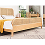 Rattan solid wood bed frame-150*200cm