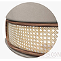 Rattan solid wood dining chair-59*65*75cm