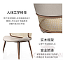 Rattan solid wood dining chair-59*65*75cm