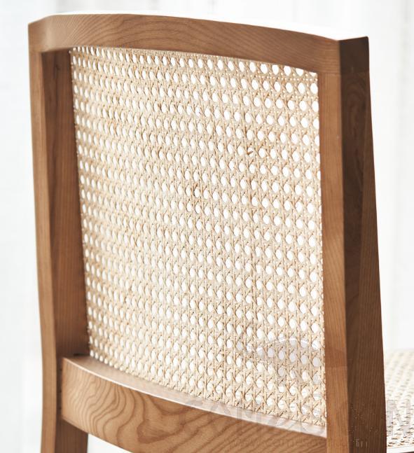 Rattan solid wood dining chair-48*42*79cm