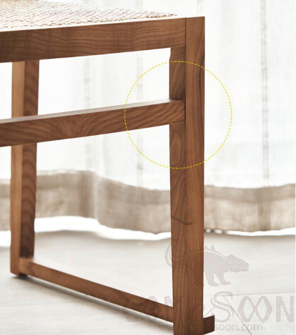 Rattan solid wood dining chair-48*42*79cm