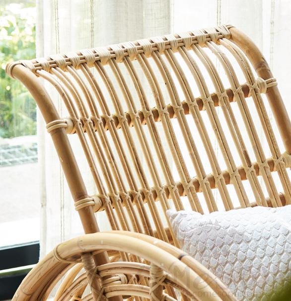 Real rattan woven lounge chair-120*69*83cm