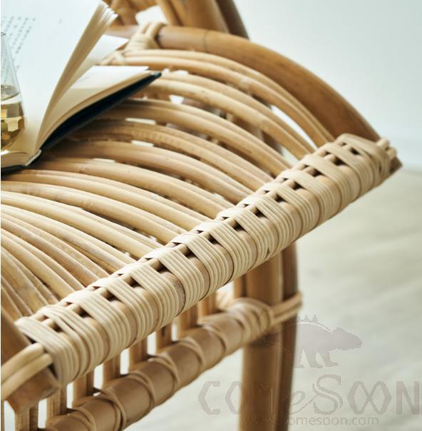 Real rattan woven lounge chair-120*69*83cm