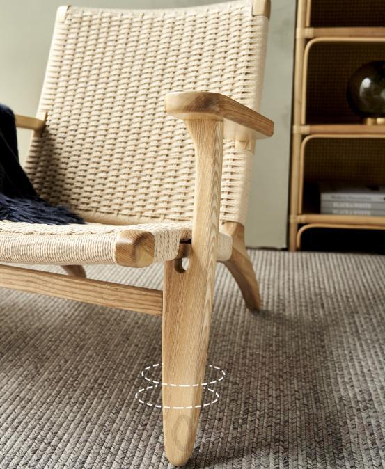 Hemp rope solid wood lounge chair-65*65*74cm