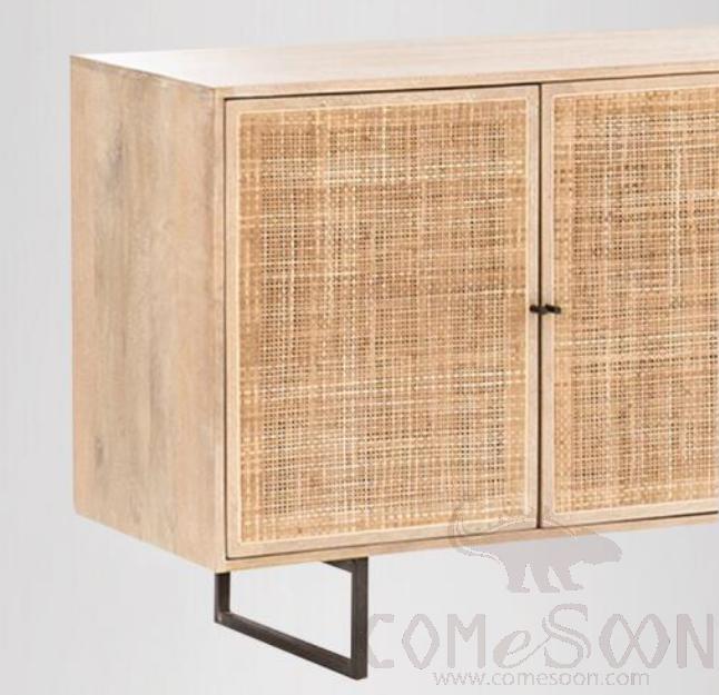 Real rattan solid wood sideboard-160*43*73cm