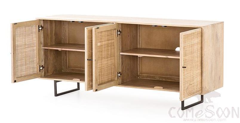 Real rattan solid wood sideboard-160*43*73cm