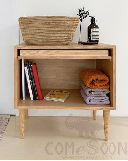 Bamboo rattan solid wood storage cabinet-58*38*57cm