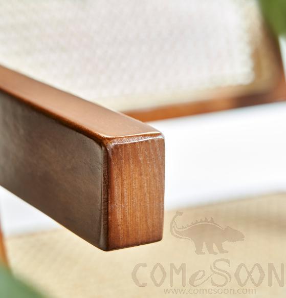 Real rattan solid wood lounge chair-66*59*76cm