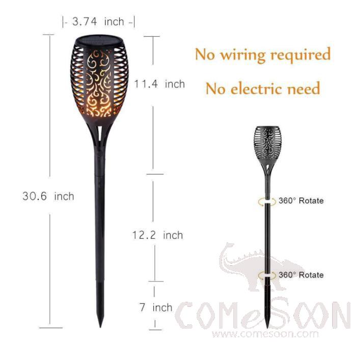 Sloar Flame Stake Light-78 cm