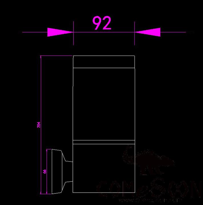Wall Light Sand Black-20 cm