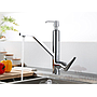 Two In One Kitchen Faucet-Brass