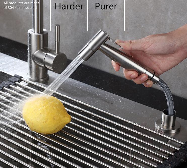 One Into Two Way Angle Valve Water Tap Sprayer Kit - SUS304