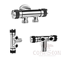 One Into Two Way Angle Valve Water Tap Sprayer Kit - SUS304
