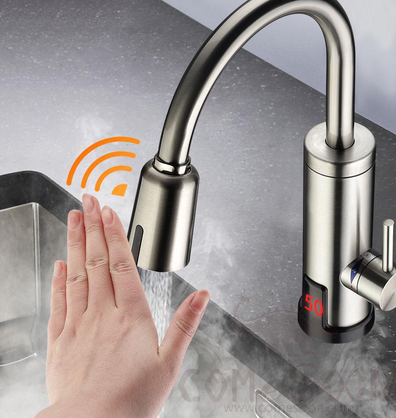 Quick heating induction faucet - Stainless steel + plastic