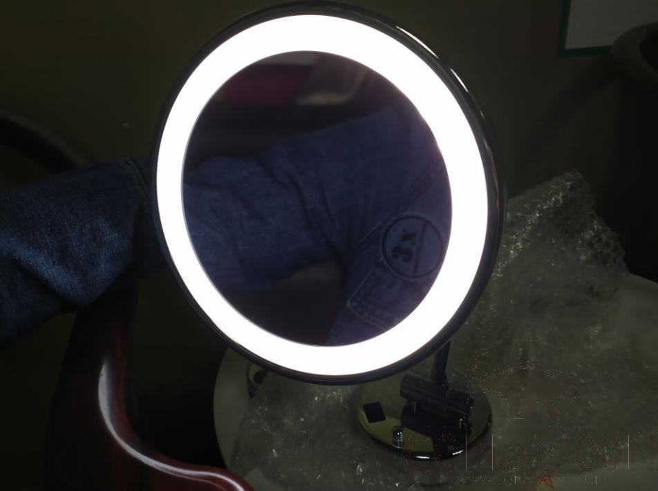 Led Foldable Cosmetic Mirror-Plug / Single-Sided Mirror - Antique - 8 inch (20cm) Single - Copper + SUS304