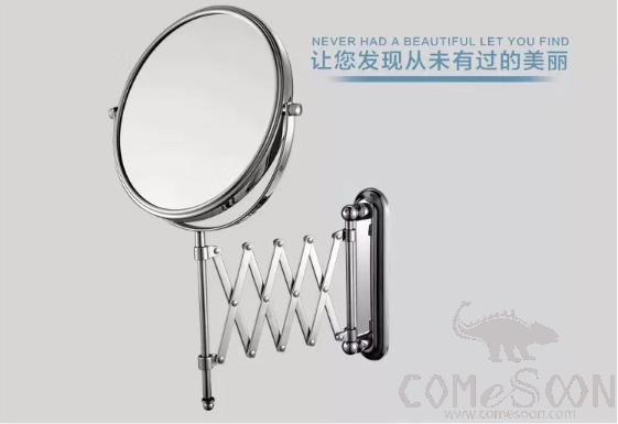 Makeup Mirror-W/O Led / 6-Inch Double-Sided Mirror - Silver - 6 inch (20cm) Single - Copper + SUS304 + zinc alloy
