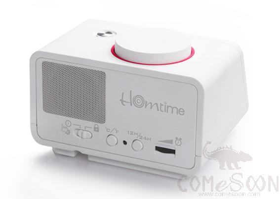 Mini LCD screen thermometer display electronic clock - White - 101*90*66mm