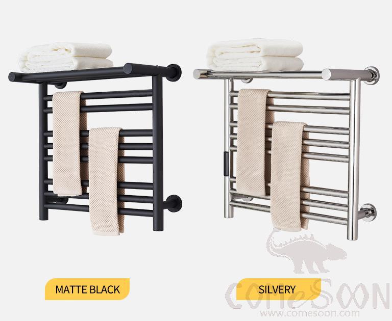 Electric Towel Drying Rack,Matte Black,304 Stainless Steel,600*450*100mm