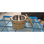 Wooden bucket with stainless steel liner and wooden cover,D 20cm