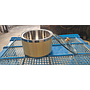 Wooden bucket with stainless steel lining and glass cover, diameter 22cm
