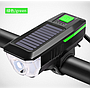Bicycle Light, With horn and power display, Solar charging+USB charging